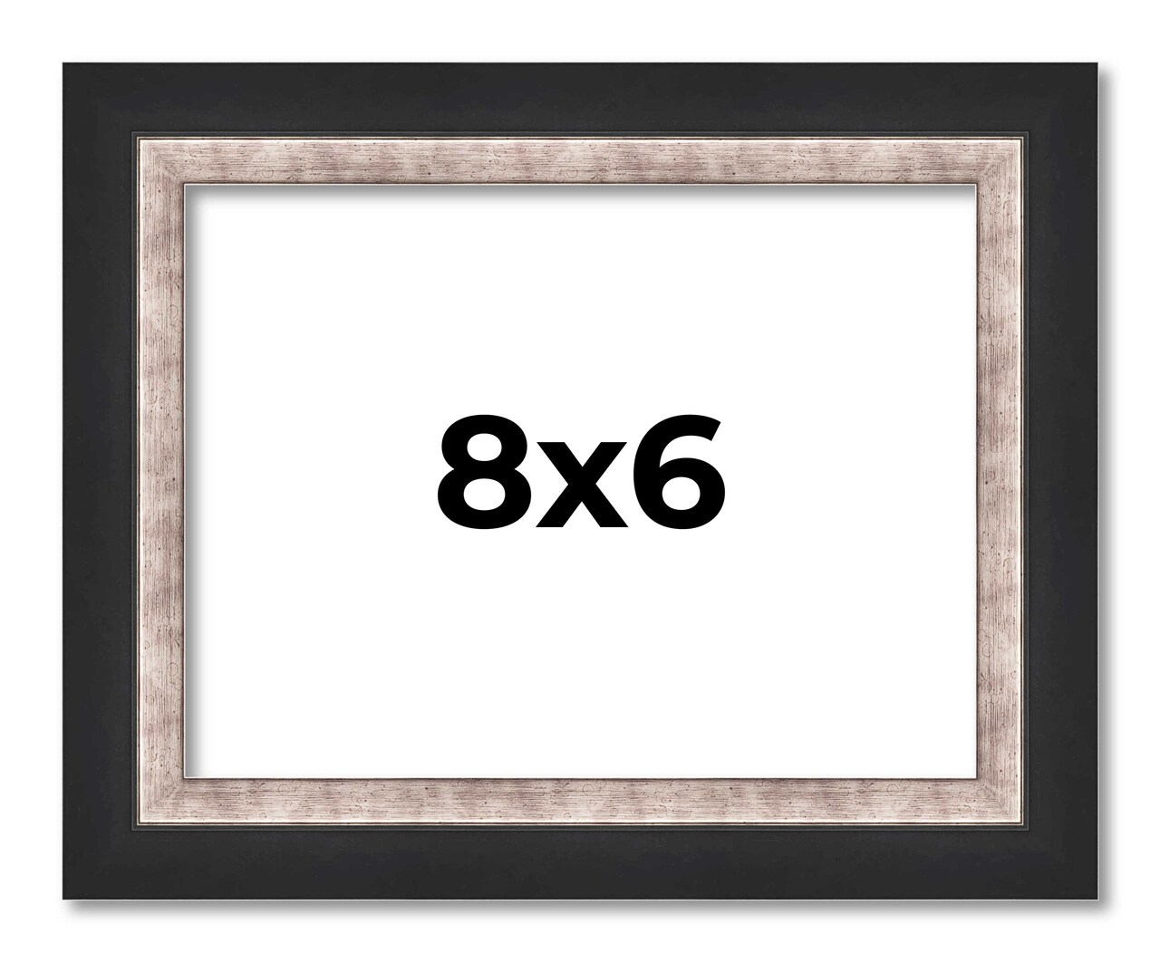 Photo Size Simple Silver Picture Frame - UV Acrylic, Foam Board Backing, Hanging Hardware